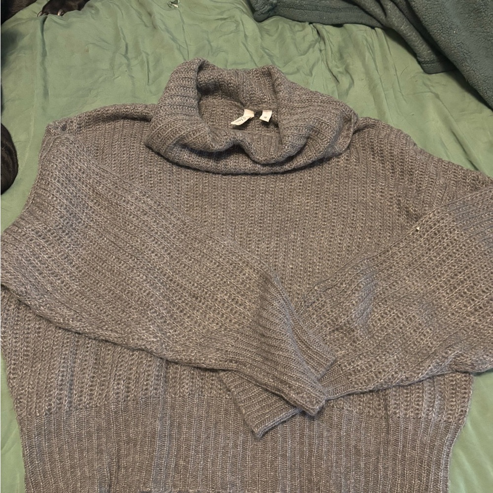 Elan Grey Cowl Neck Sweater